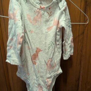 Infant Girls Onesie, Sleep n Play, size 9 months; (qty 3)